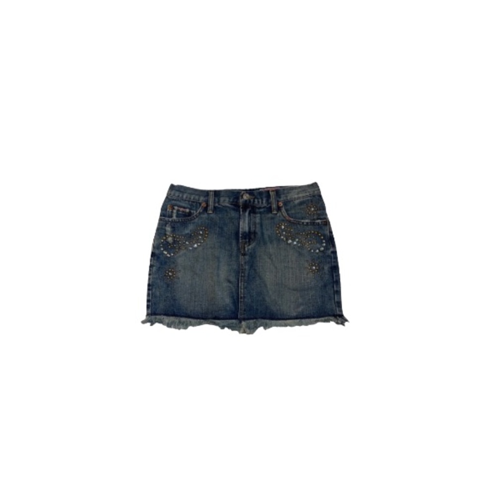7 for All Mankind “Great China Wall” Distressed Denim Skirt - Women’s Size 28